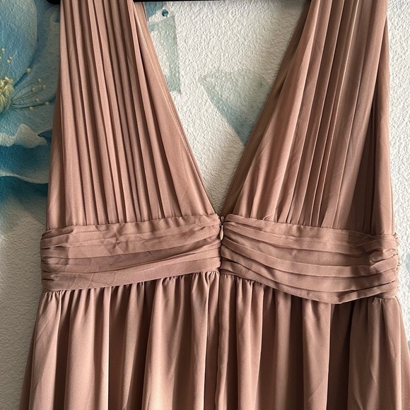 NWT LULU'S TAUPE FORMAL/PARTY SLEEVELESS MAXI DRESS XL - Picture 3 of 8